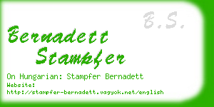 bernadett stampfer business card